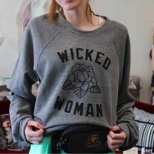 Golden Gems wicked woman grey crew sweatshirt XS